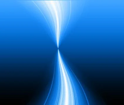 Bending light on a Gradient Blue and Dark background. Stock Illustration