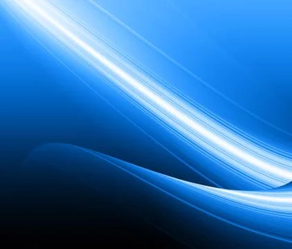 Bending light on a Gradient Blue and Dark background. Stock Illustration