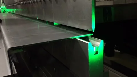 Bending machine CNC bend part Stock Footage 96306138