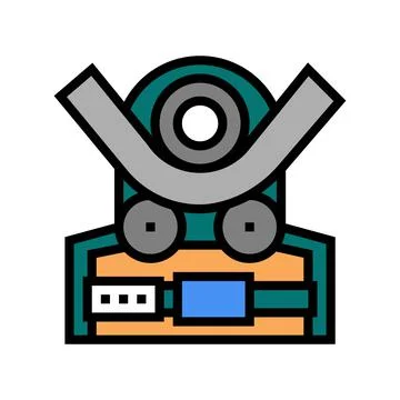 Bending machine color icon vector illustration Illustrazione stock