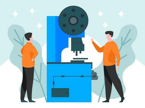 Bending Machine Concept Illustration Stock Illustration