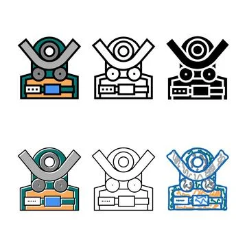 Bending machine forms color icon vector イラスト素材