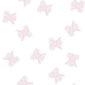 Bending machine glyph seamless pattern Illustrazione stock