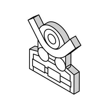 Bending machine isometric icon vector illustration Illustrazione stock