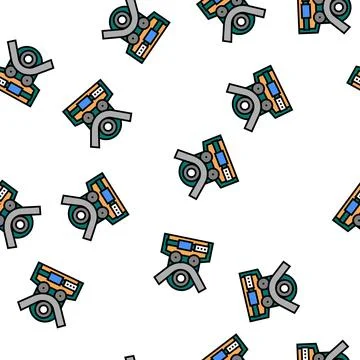 Bending machine vector seamless pattern Illustrazione stock