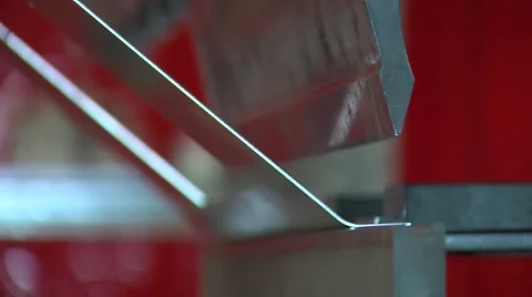 Bending of material on machine Video stock 44245019