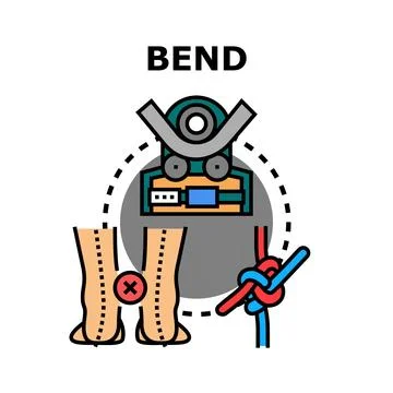 Bending metal sheet manufacturing process and human body posture problems Stock Illustration