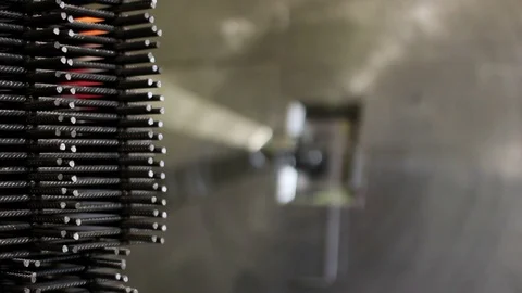 Bending metal wire on machine 스톡 동영상 91003247