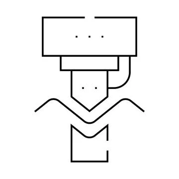 Bending of metals line icon vector illustration Stock Illustration