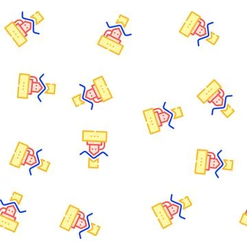 Bending of metals vector seamless pattern Stock Illustration