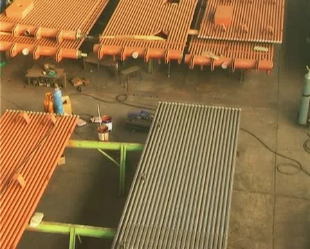 Bending pipes Stock Footage 10718189