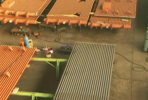 Bending pipes Stock Footage 10718260