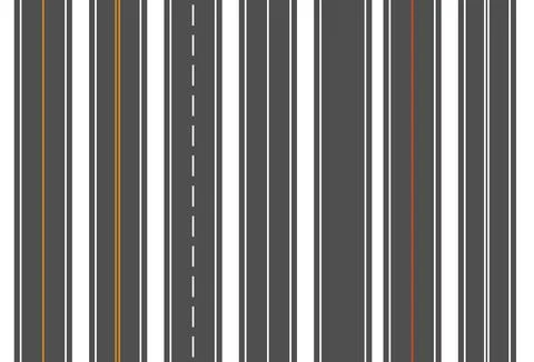 Bending roads and high ways. Road curves geometric design, street intersection 스톡 일러스트