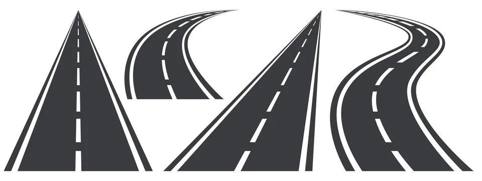 Bending roads Stock Illustration
