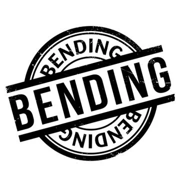 Bending rubber stamp Illustrazione stock