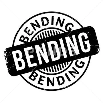Bending rubber stamp Stock Illustration