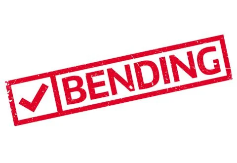 Bending rubber stamp Illustrazione stock