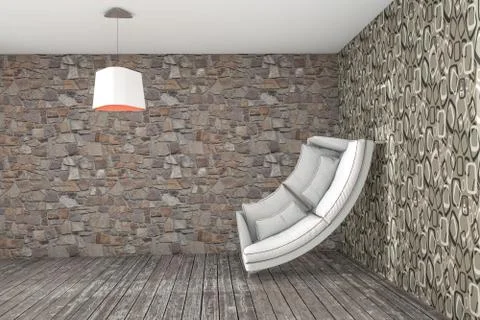 Bending sofa Stock Illustration