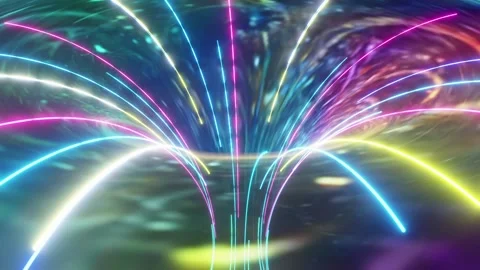 Bending Spacetime Wormhole Illustration Stock Footage 224914982