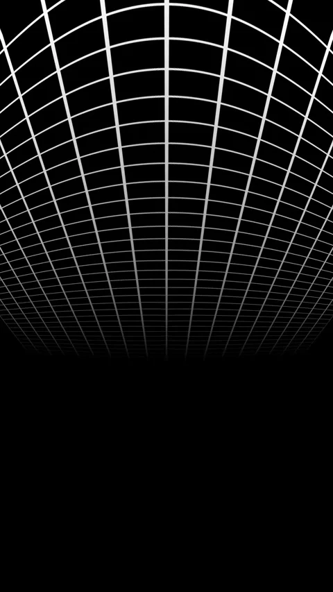 Bending White Grid in a Digital Void Stock Footage 315890697