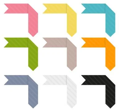 Bendy arrow set Stock Illustration