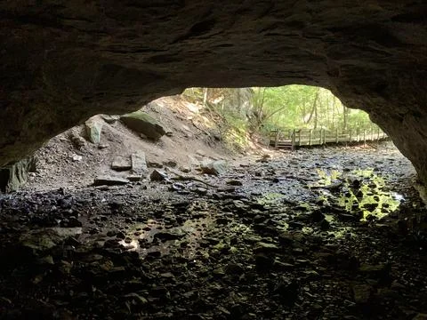 Beneath a Rock Bridge Stock Photos
