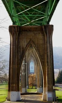 Beneath st. johns bridge deep dof Stock Photos