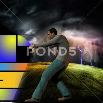 Beneath the storm Stock Illustration