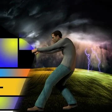 Beneath the storm Stock Illustration