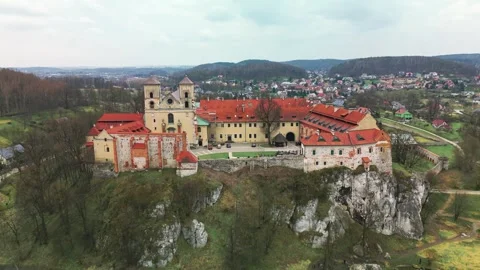 Benedictine Abbey in Tyniec Stock-Footage 254583913