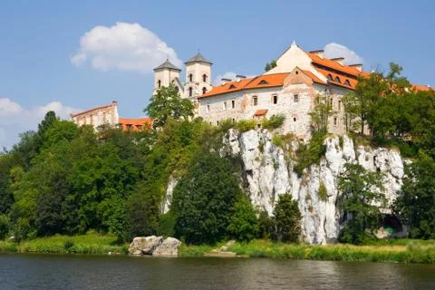 Benedictine monastery and saint peter and paul church on the rocky hill by th Stock Photos