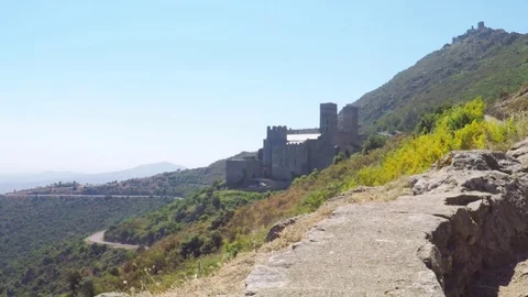 Benedictine monastery of Sant Pere de Rodes, Catalonia, Spain. Video stock 77456380