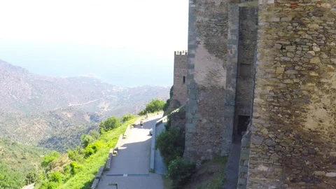 Benedictine monastery of Sant Pere de Rodes, Catalonia, Spain. Stock-Footage 77456496