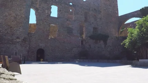Benedictine monastery of Sant Pere de Rodes, Catalonia, Spain. Video stock 77456522