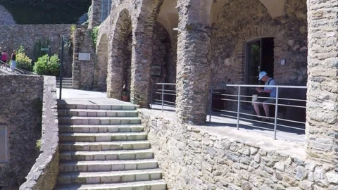 Benedictine monastery of Sant Pere de Rodes, Catalonia, Spain. Stock Footage 77456607