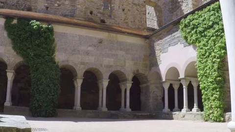 Benedictine monastery of Sant Pere de Rodes, Catalonia, Spain. Stock Footage 77457133