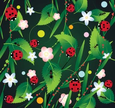 Beneficial insects Stock Illustration