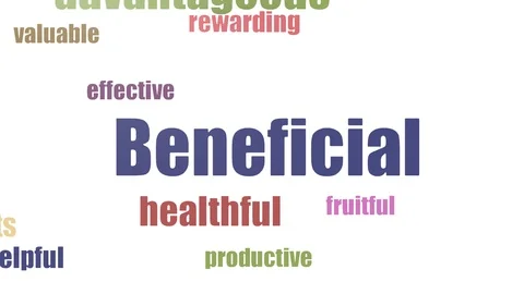 Beneficial Tag Cloud Animated Isolated On White Stock Footage 107234859