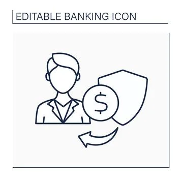 Beneficiary line icon Stock Illustration