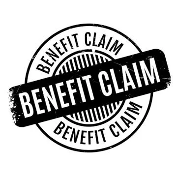 Benefit Claim rubber stamp Stock Illustration