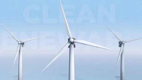 Benefits Of Clean Renewable Resources and Efficient Energy at Wind Power Plant Video stock 164890972