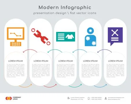 Benefits of computer infographics design Stock Illustration