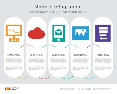 Benefits of computer infographics design Stock Illustration