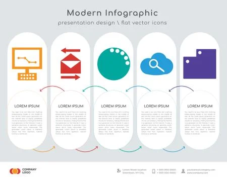 Benefits of computer infographics design Stock Illustration