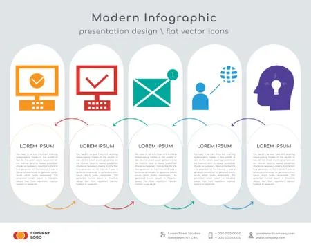 Benefits of computer infographics design Stock Illustration