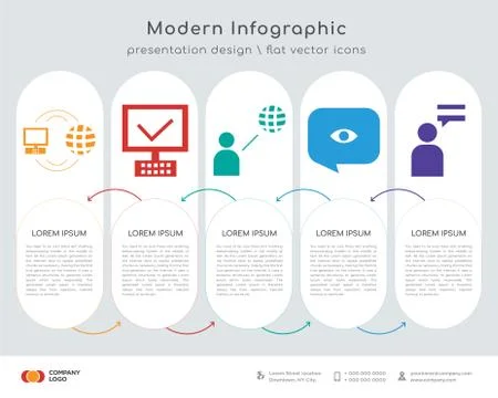 Benefits of computer infographics design Stock Illustration