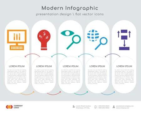 Benefits of computer infographics design Stock Illustration