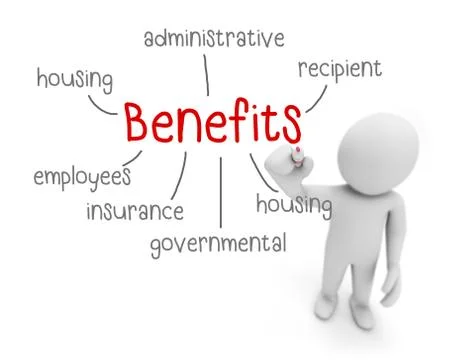 Benefits 库存插图