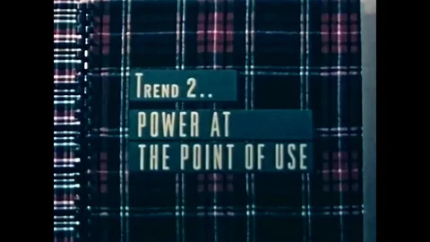 Benefits of individual motor drive in modern textile machines in the 1940s. Stock Footage
