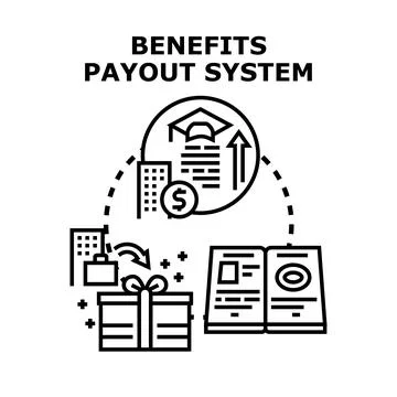 Benefits payout system concept vector illustration Stock Illustration